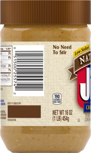 Jif® Natural Crunchy Peanut Butter Spread Perspective: left