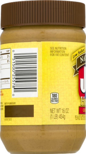 Jif Natural Creamy Honey Peanut Butter Perspective: left