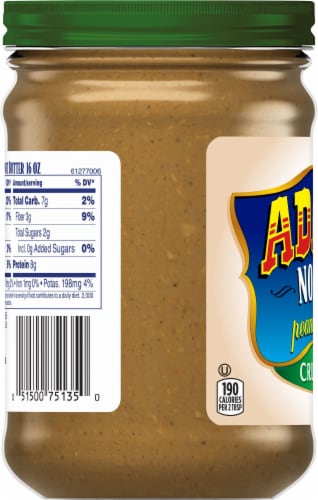 Adams No-Stir Crunchy Peanut Butter Perspective: left