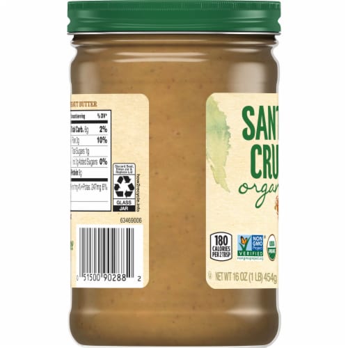 Santa Cruz Organic® Dark Roasted Creamy Peanut Butter Perspective: left