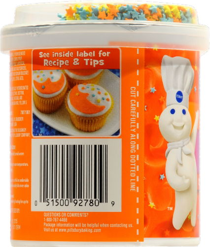 Pillsbury Orange All Star Funfetti Frosting Perspective: left