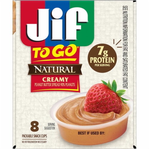 Jif To Go® Natural Peanut Butter Snack Cups Perspective: left