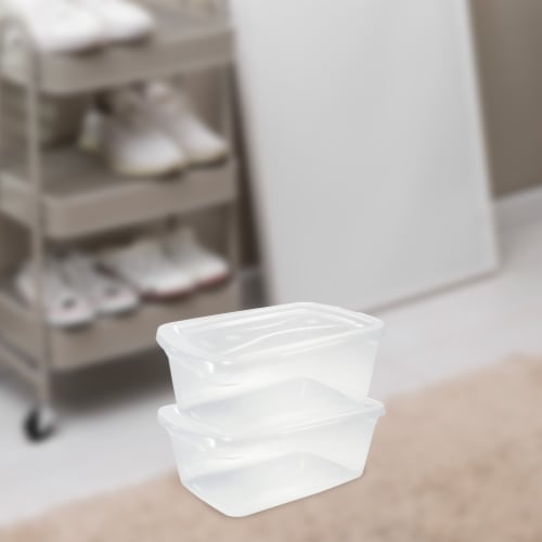 Rubbermaid 6 Qt Clear Plastic Indoor Storage Tub Tote Container & Lid, 12  Pack, 1 Piece - Fry's Food Stores