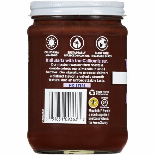 MaraNatha Creamy Dark Chocolate Almond Butter Spread Perspective: left