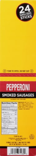Tillamook® Country Smoker Pepperoni Smoked Sausage Sticks Perspective: left