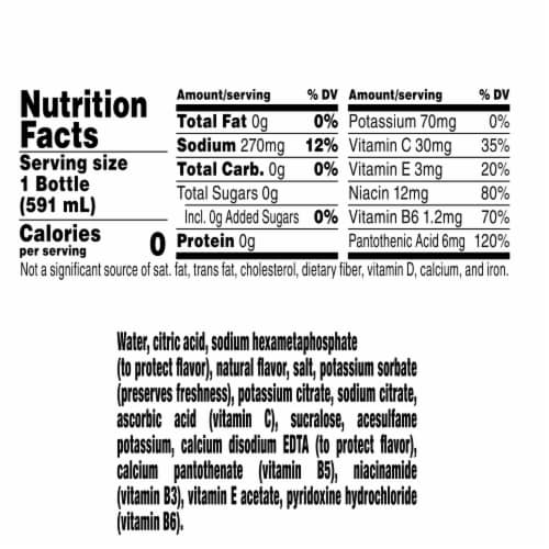 Propel Zero Sugar Electrolyte Water Beverage Peach Naturally Flavored Bottle Perspective: left