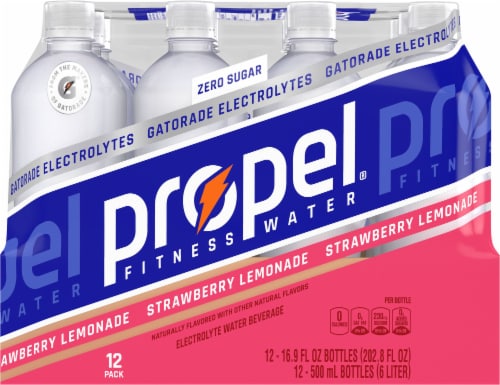 Propel® Zero Sugar Strawberry Lemonade Electrolyte Water Beverage Perspective: left