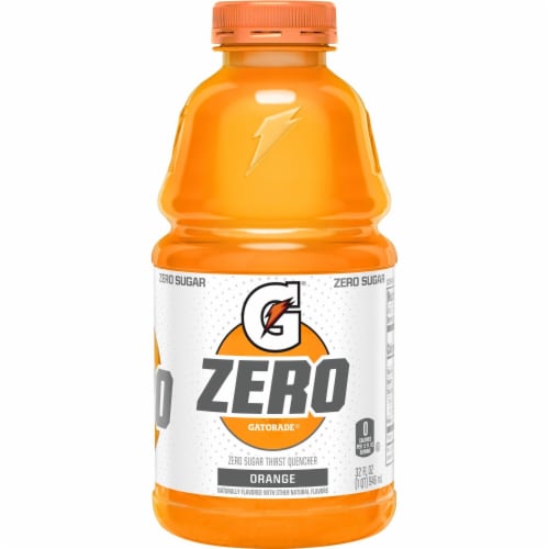 Gatorade Zero Sugar Thirst Quencher Orange Electrolyte Enhanced Sports Drink Perspective: left