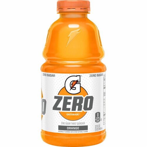 Gatorade Zero Sugar Thirst Quencher Orange Electrolyte Enhanced Sports Drink Perspective: left