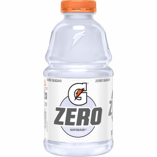 Gatorade Zero Sugar Thirst Quencher White Glacier Cherry Electrolyte Enhanced Sports Drink Perspective: left