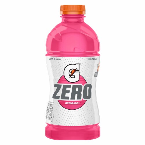 Gatorade Zero Sugar Pink Thirst Quencher Berry Electrolyte Enhanced Sports Drink Perspective: left