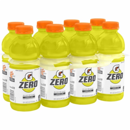 Gatorade® Zero Sugar Yellow Lemon Lime Sports Drink Multipack Bottles Perspective: left