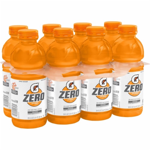 Gatorade Zero Sugar Thirst Quencher Orange Electrolyte Enhanced Sports Drink Perspective: left