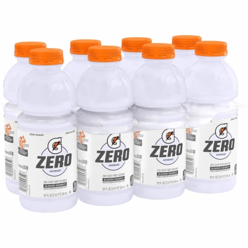 Gatorade® Zero Sugar White Glacier Cherry Sports Drink Multipack Bottles Perspective: left