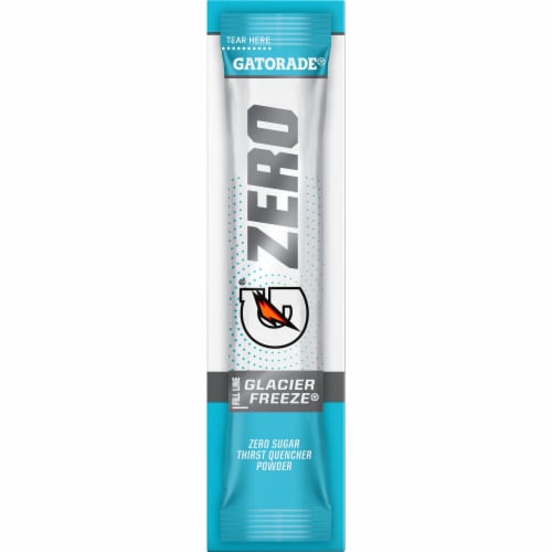 Gatorade® Zero Sugar Glacier Freeze Drink Mix Packets Perspective: left