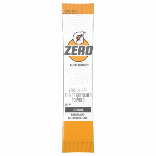 Gatorade® Zero Sugar Orange Electrolyte Enhanced Sports Drink Powder Perspective: left