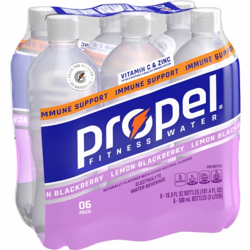 Propel® Immune Support Electrolyte Lemon Blackberry Flavored Bottled Water Perspective: left