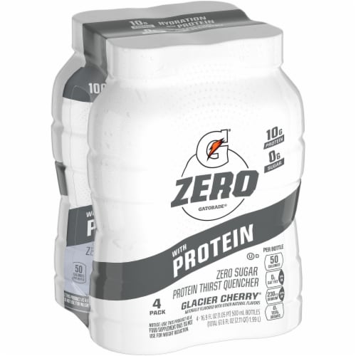 Gatorade Zero Glacier Cherry Protein Thirst Quencher Perspective: left