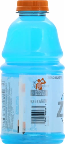 Gatorade Zero Sugar Thrist Quencher Cool Blue Sports Drink Perspective: left