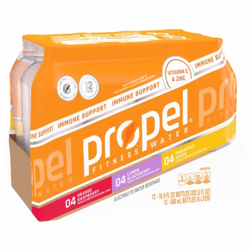 Propel® Zero Sugar Variety Flavored Bottled Water Perspective: left