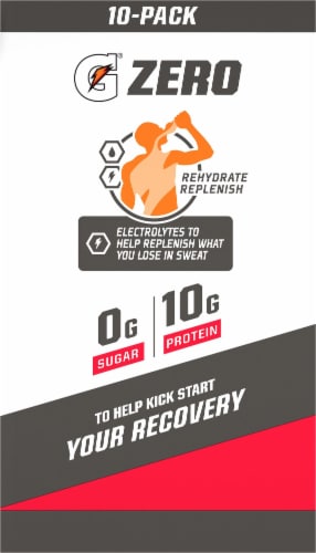 Gatorade® Zero Sugar Fruit Punch Protein Thirst Quencher Powder Perspective: left