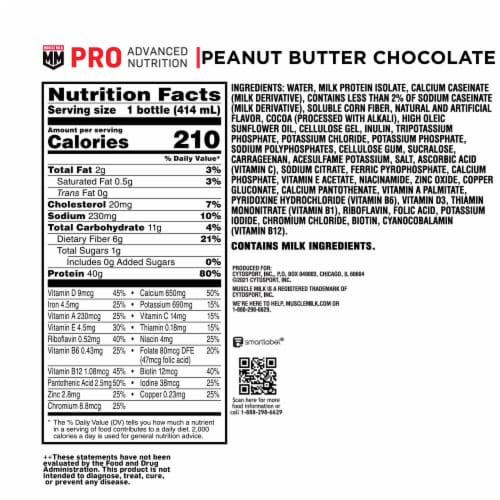 Muscle Milk® Pro Series Non-Dairy Chocolate Peanut Butter Protein Shake Perspective: left