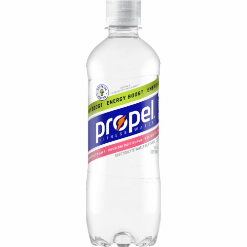 Propel® Passionfruit Guava Energy Boost Electrolyte Water Beverage Sports Drink Perspective: left