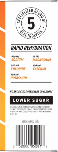 Gatorade® Gatorlyte® Electrolyte Watermelon Drink Mix Packets Perspective: left