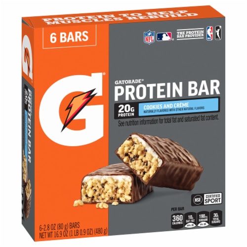 Gatorade® Cookies and Crème Protein Bars Perspective: left