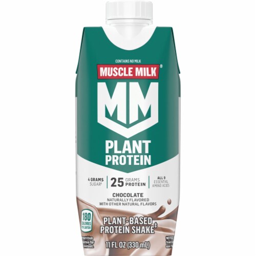 Muscle Milk® Plant-Based Chocolate Protein Shake Multipack Perspective: left
