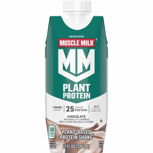 Muscle Milk® Plant-Based Chocolate Protein Shake Multipack Perspective: left