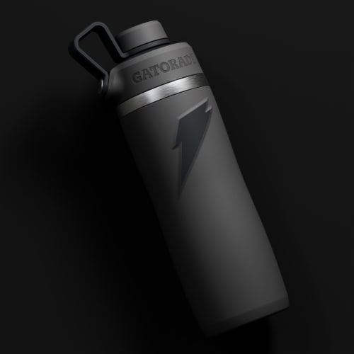 Gatorade® Graphite Screw Top Water Bottle Perspective: left