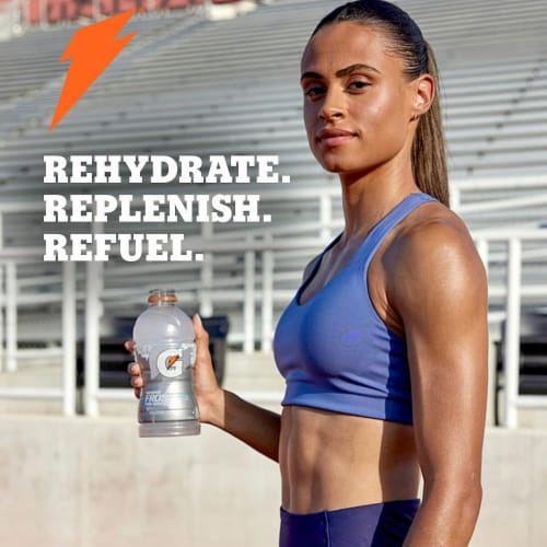 Gatorade Midnight Ice Sports Drink Bottle Perspective: left