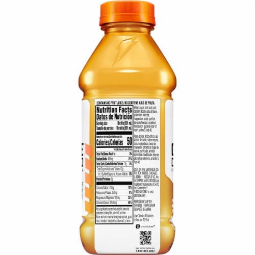 Gatorade® Gatorlyte® Orange Pineapple Mango Sports Drink Bottle Perspective: left
