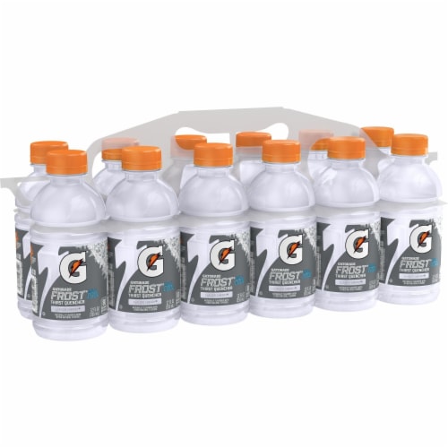 Gatorade Thirst Quencher Mini Frost White Glacier Cherry Electrolyte Enhanced Sports Drink Perspective: left