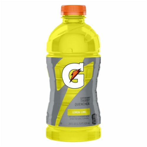 Gatorade® Thirst Quencher Yellow Lemon Lime Electrolyte Enhanced Sports Drink Perspective: left