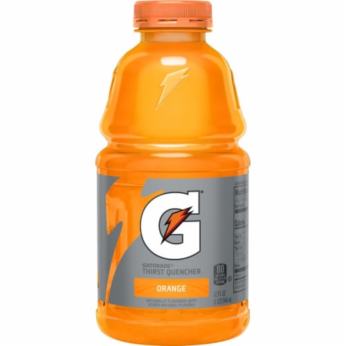 Gatorade Thirst Quencher Orange Electrolyte Enhanced Sports Drink Perspective: left