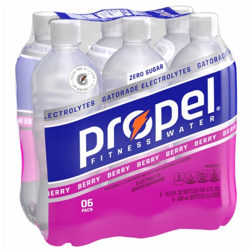 Propel® Zero Calorie Electrolyte Berry Flavored Bottled Water Perspective: left