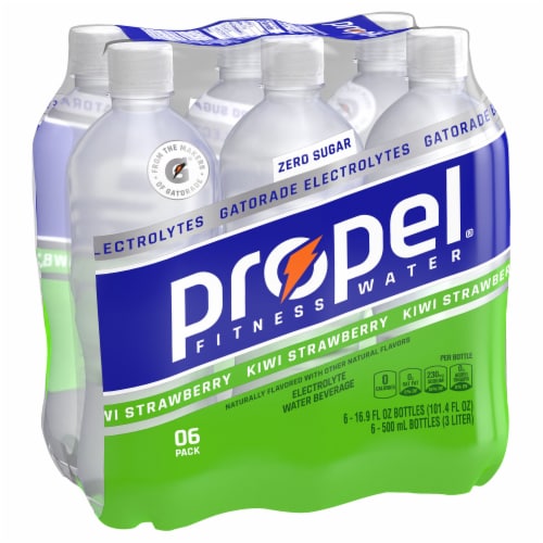 Propel® Zero Calorie Kiwi Strawberry Flavored Bottled Water Perspective: left