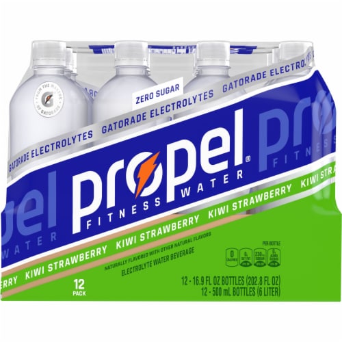 Propel® Zero Sugar Strawberry Kiwi Flavored Electrolyte Water Beverage Perspective: left