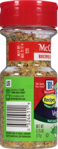 McCormick Perfect Pinch Vegetable Seasoning, 2.75 oz, Salt, Spices &  Seasonings