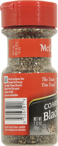 McCormick Coarse Ground Black Pepper Perspective: left