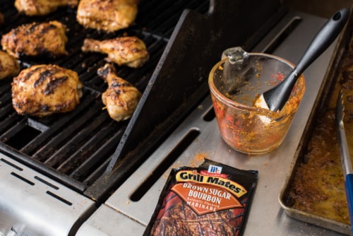 McCormick® Grill Mates® Brown Sugar Bourbon Marinade Mix Perspective: left