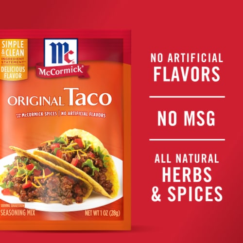 McCormick Original Taco Seasoning Mix Perspective: left
