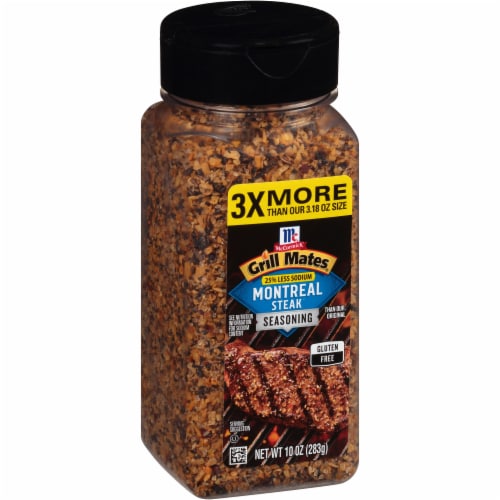 McCormick® Grill Mates® Reduced Sodium Montreal Steak Seasoning Perspective: left