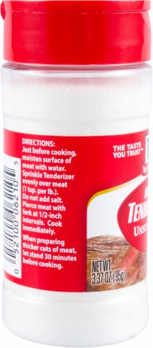 McCormick® Unseasoned Meat Tenderizer Perspective: left