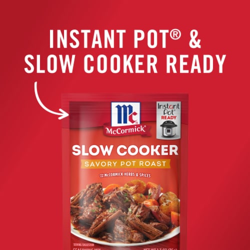 McCormick® Slow Cooker Savory Pot Roast Seasoning Mix Perspective: left