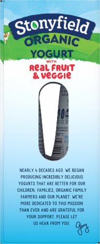 Stonyfield Organic® Strawberry Beet Berry Whole Milk Yogurt Pouch Perspective: left