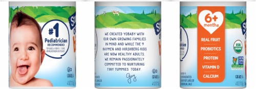 Stonyfield Organic® YoBaby® Apple & Blueberry Whole Milk Yogurt with Probiotics Perspective: left
