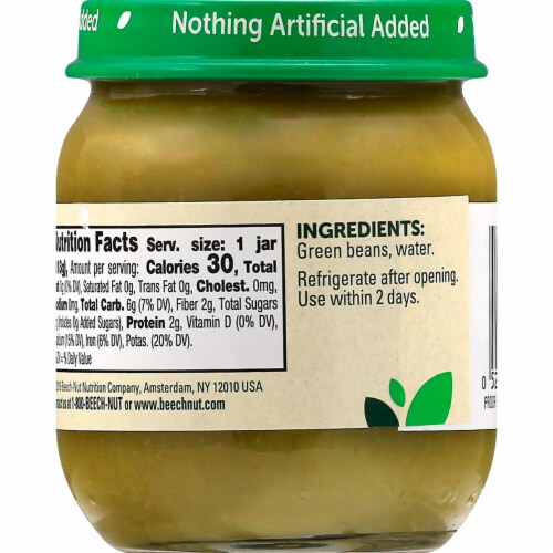 Beech-Nut® Stage 2 Green Beans Baby Food Perspective: left